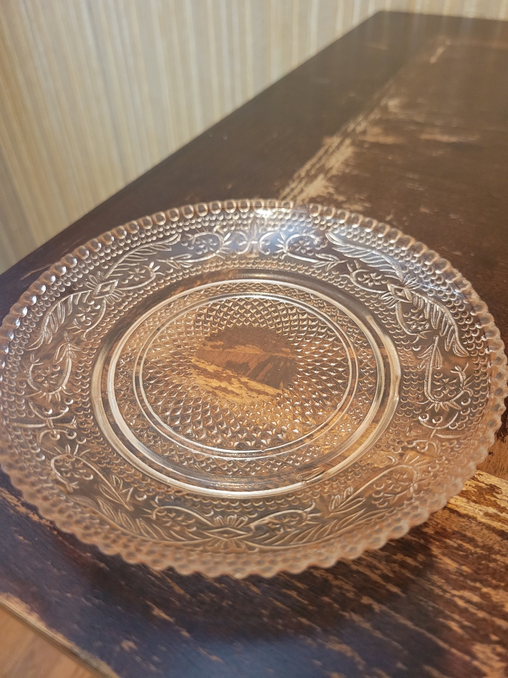NWT Bridgerton Shondaland/Netflix Pink Pressed Glass Dessert Plates - Set of 2